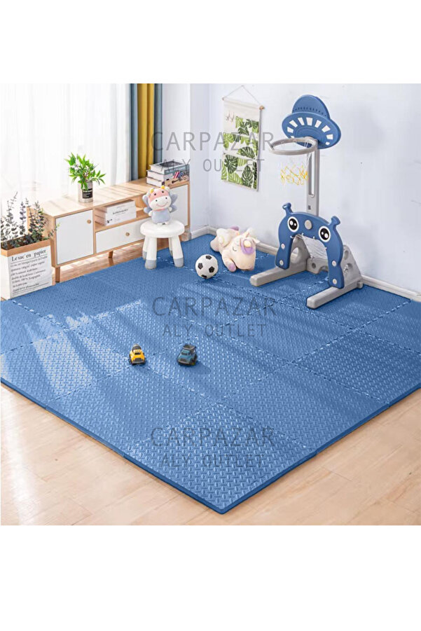 CARPAZAR Damla Desen Tatami Eva Spor Yoga Pilates Oyun Matı Halısı Minderi Puzzle 50x50 13mm 8 Adet 100x200