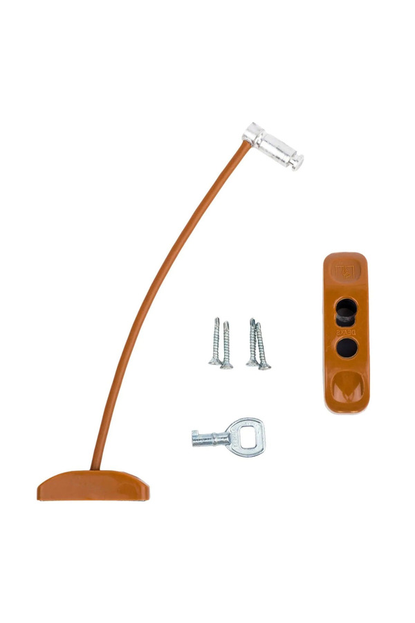 Kidmix Kahverengi 4 Adet Halatlı Pvc Kapı Pencere Emniyet Kilidi