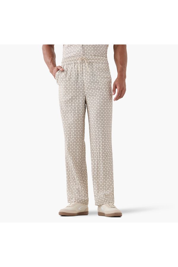 Emperor-Regular Fit Pants with Flexi Waist and Pockets 1