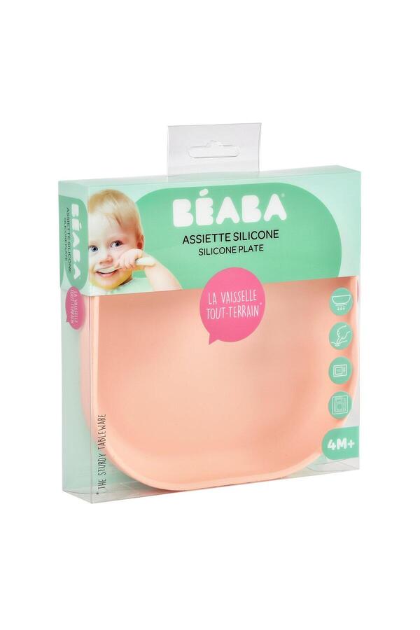 Beaba Vakumlu Silikon Tabak, Light Pink
