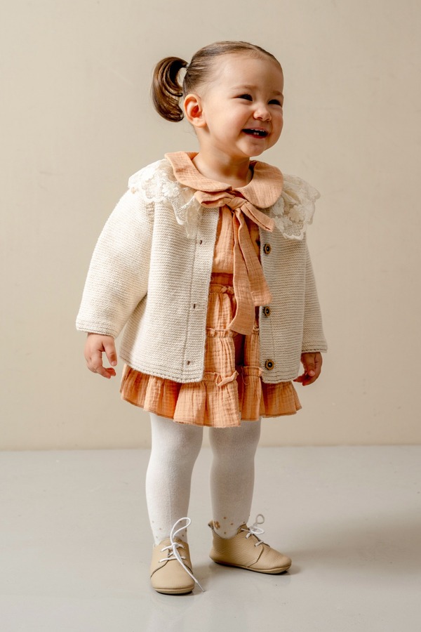 JNF kids Kız Bebek Hırkalı Etekli Takım Külotlu Çorap Hediyeli