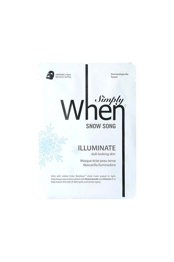 When-Mască coreeană iluminatoare cu vitamina C, Snow Song, 23 ml, Simply When 1