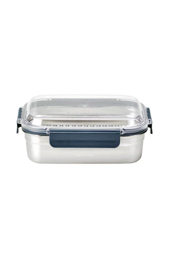 Generic-Glasslock Rectangular Durable Food Keeper Clear and Blue 1500ml CHEFTOP 1500 1