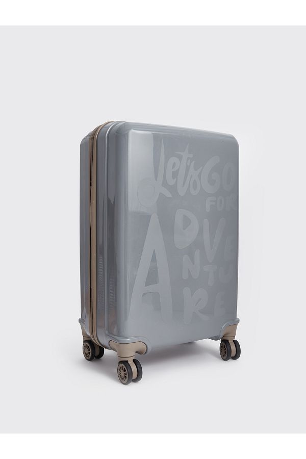 LC Waikiki-Medium Size Suitcase with Printed Lock Detail 1