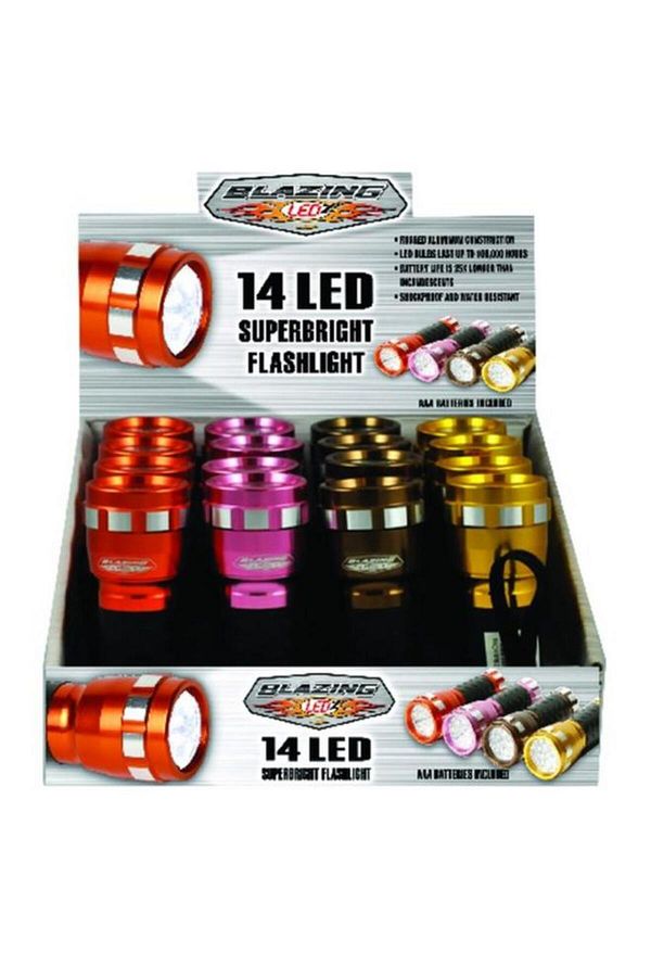 Generic-Blazing Ledz 14 LED Color Flash Light Set Assorted Color 302502 1