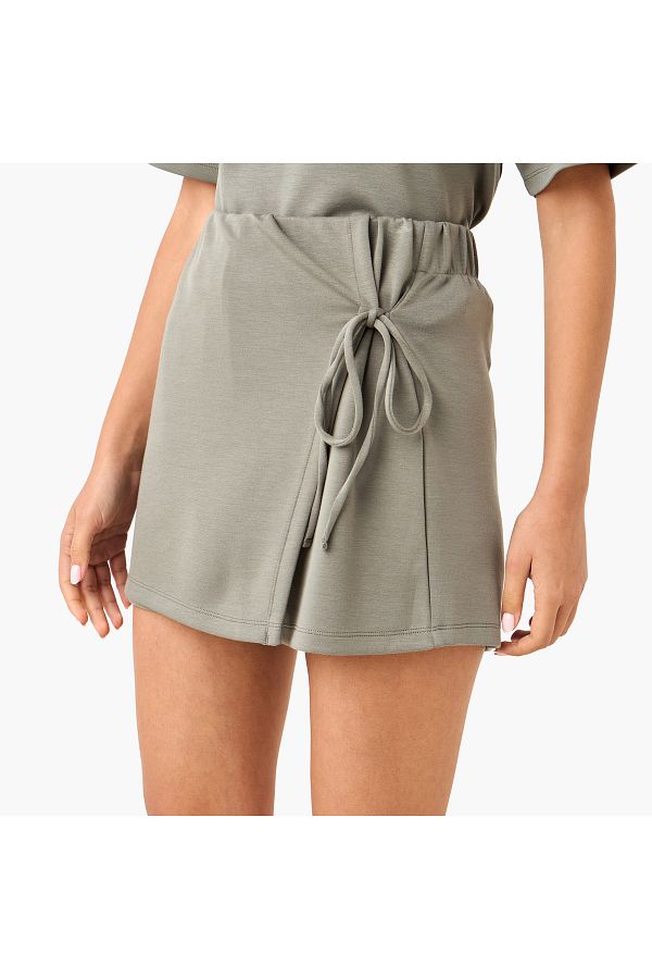 Adot-Knot Detail Skort with Elasticated Waistband 1