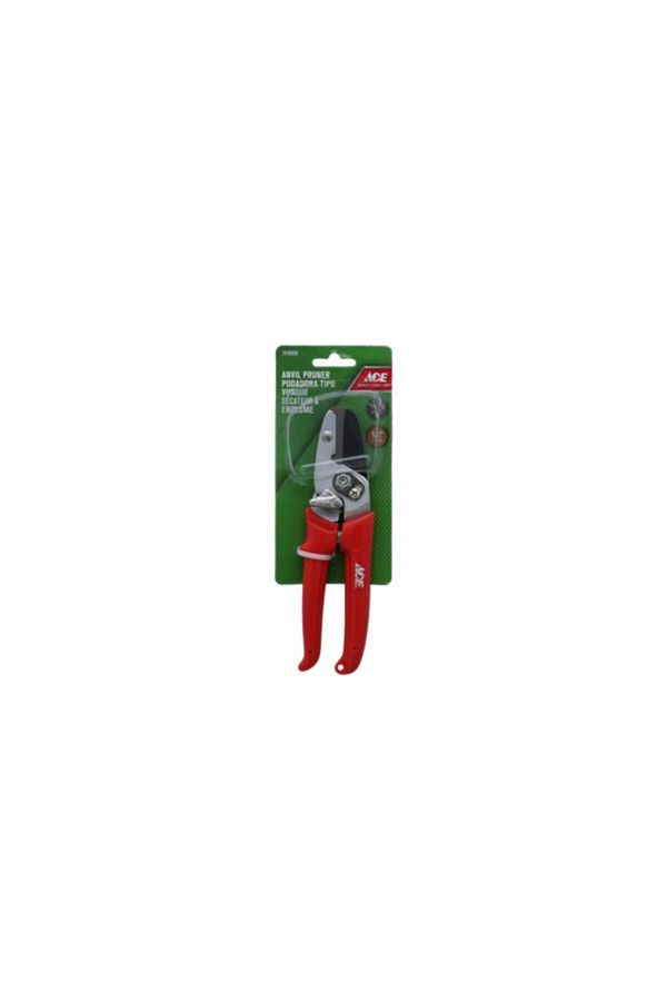 Generic-ACE Lightweight Anvil Pruner with Non-Slip Ergonomic Handle Red and Silver 1/2inch 1