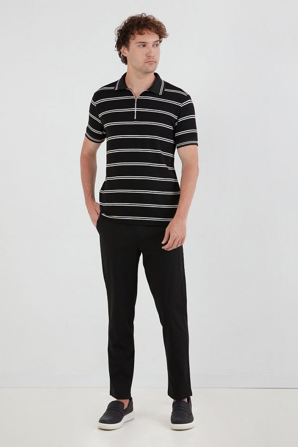 Fulla Moda-Παντελόνι Jogger από ύφασμα με δεμένη μέση 1
