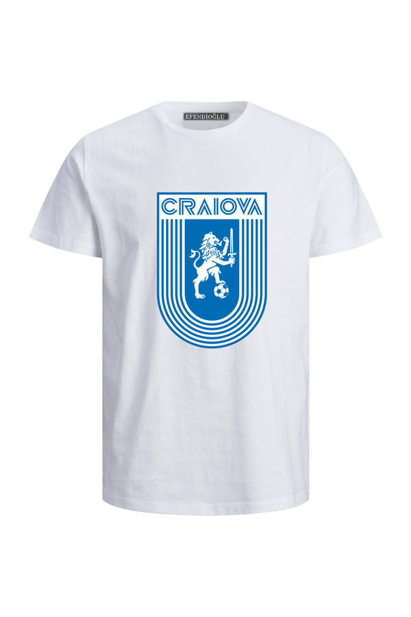 Efendioğlu Design-Мъжка памучна тениска с голям щампа на Universitatea Craiova club 1
