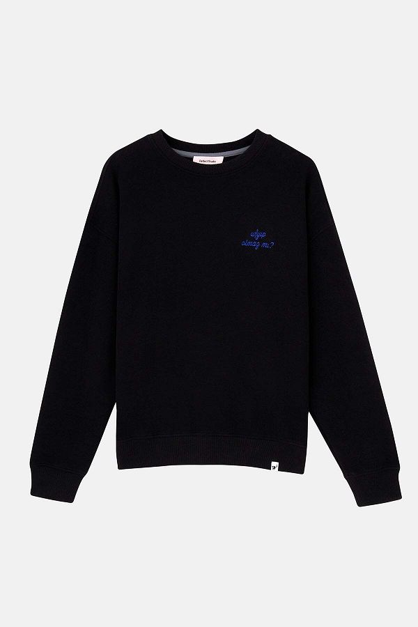 Reflect Studio-Mvö Is It Possible to Be in Trouble? Supersoft Sweatshirt - Black 1