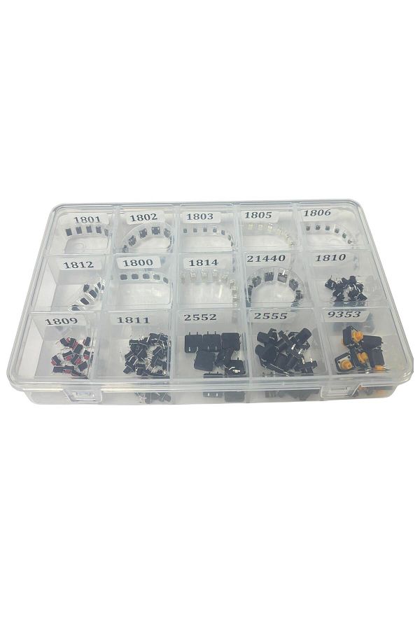Arduino-180 Piece Tact Switch Smd/Dip Button Set 1