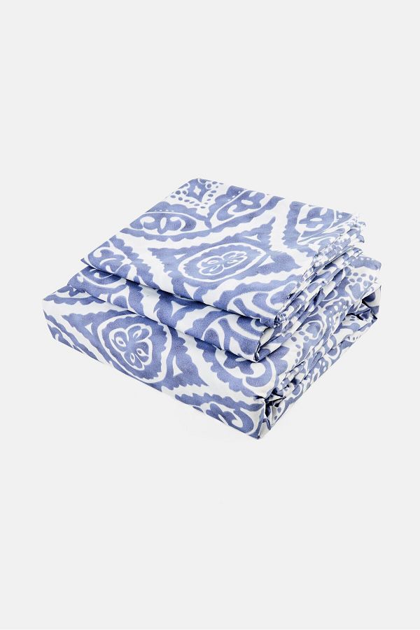 BEBEHOME-Set Of 3 Graphic Printed Soft And Rich Fitted Sheets, Multicolor 1