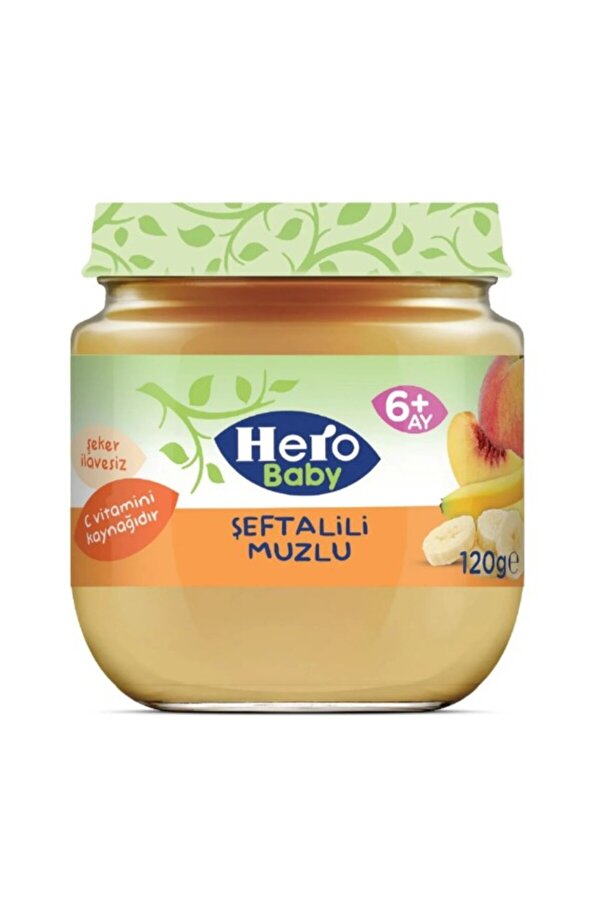 NW NessiWorld Nessiworld Hero Baby Şeftalili Muzlu Kavanoz Mama 120 Gr