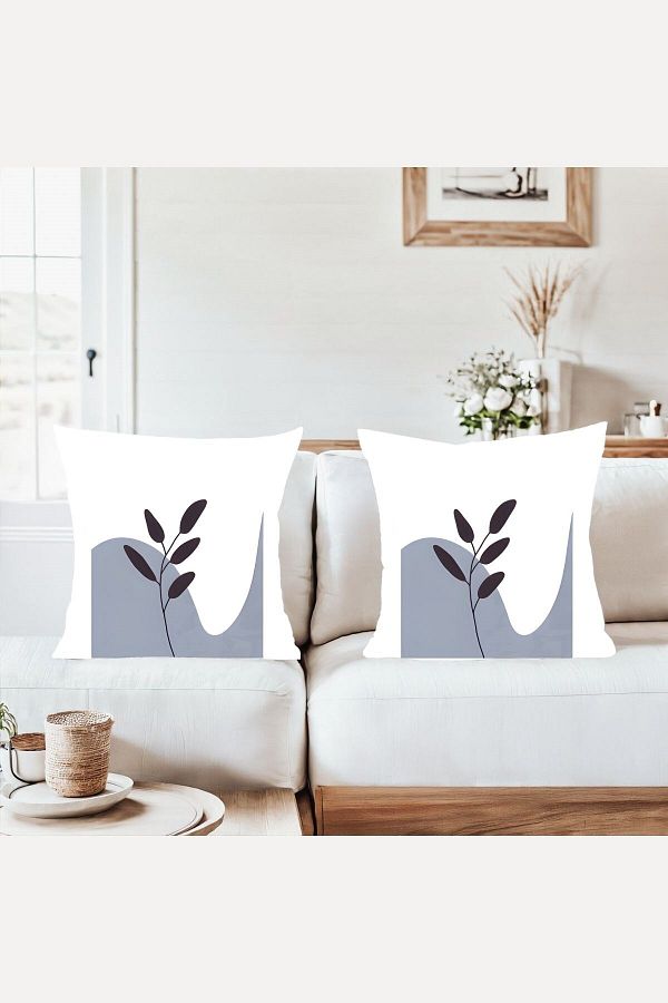 on the clouds-Bohemian Style Blue Abstract Pattern Combination Hidden Zipper Throw Pillow Cover Sofa Pillowcase Set(2Pcs) 1