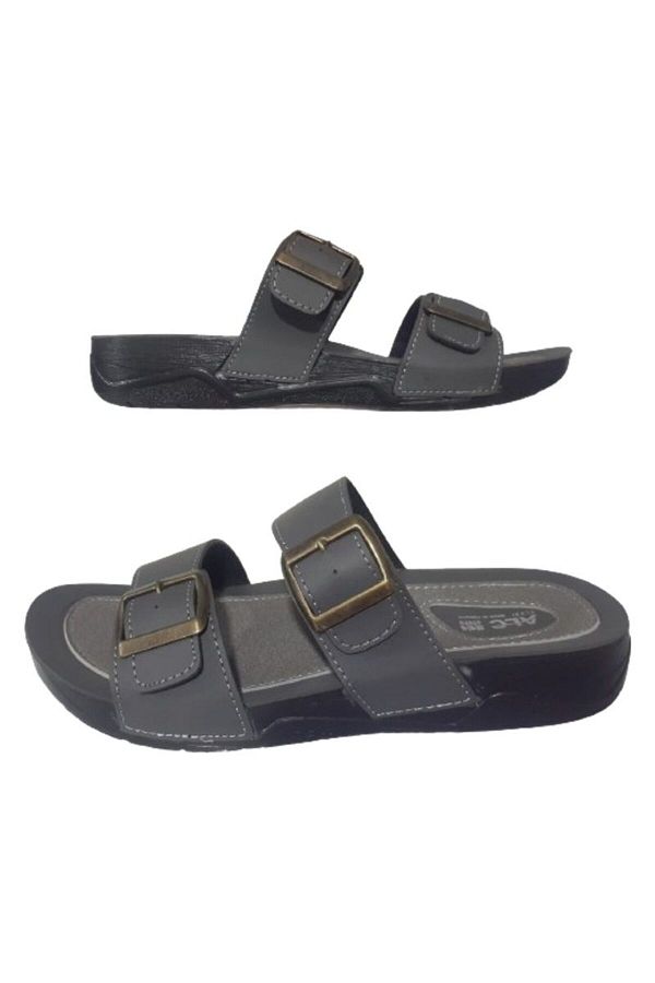 Demashoes-Smoked Double Buckle Orthopedic Sole Daily Stylish Slippers 1