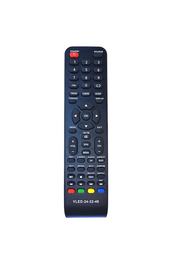 Bogadini-Universal Remote Control For Vortex Vled-24-32-40 Lcd/led, Plug & Play, Black 1