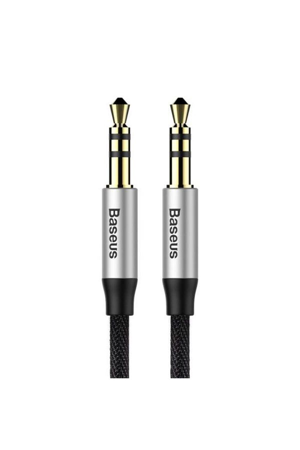 Baseus-Baseus Yiven CAM30-BS1 Audio Cable, 3.5mm Jack - 3.5mm Jack, 1 m (Black/Silver) 1