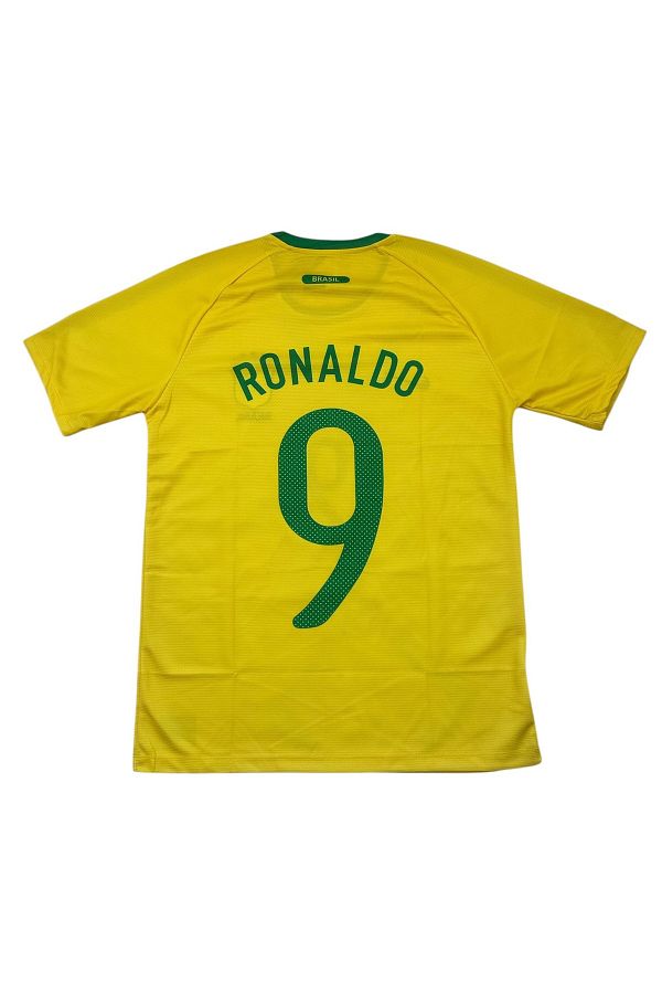 TETYS-Adult 98 World Cup Brazil National Team Classic Ronaldo Nazario Nostalgia Adult Jersey 1