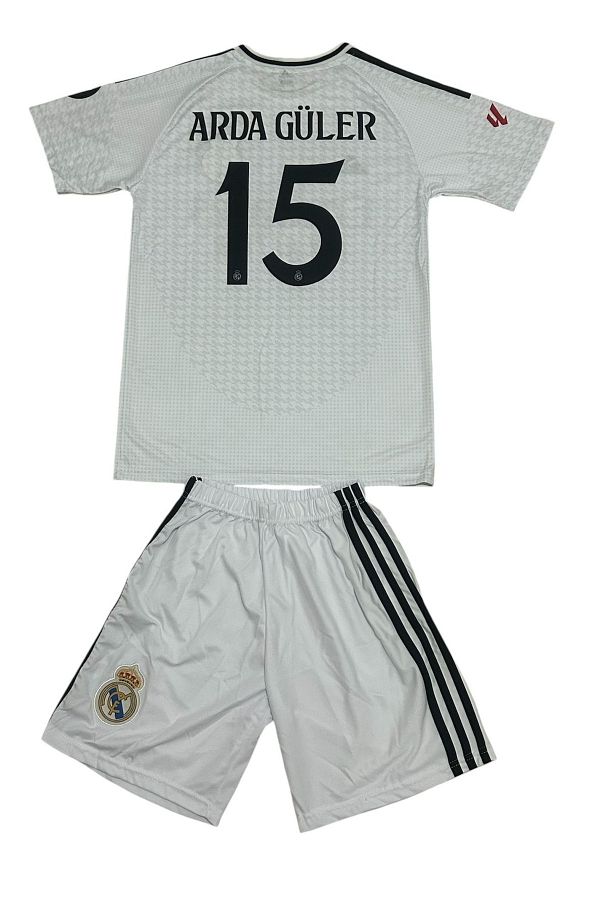 TETYS-Λευκό Παιδικό Τζέρσεϊ Σετ 2 τεμαχίων A.r.d.a G. New Season R.ea.l -M.ad.ri.d 2025 Τζέρσεϊ με αριθμό 15 1