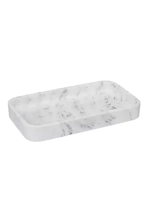 Generic-طبق صابون مستطيل الشكل بتصميم رخامي من فايف سيمبلي سمارت، أبيض، 174793 1