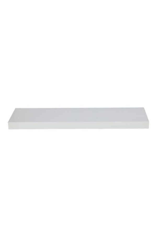 Generic-HONEY BEE Elegant and Modern Design Rectangular Wall Mounted MDF and PVC Floating Shelf White 1