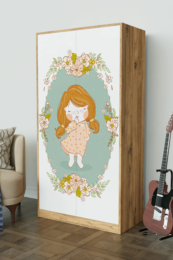 Hediyeler Kapında Adorable Design "Calista" Gardırop 5 Raflı Askılı Çocuk Odasi Elbise Dolabı