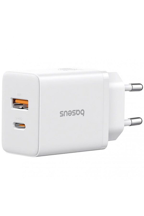 Baseus-Incarcator Retea Baseus Cube P10111404213-00, 30W, 2.4A, 1 x USB-A - 1 x USB-C (Alb) 1