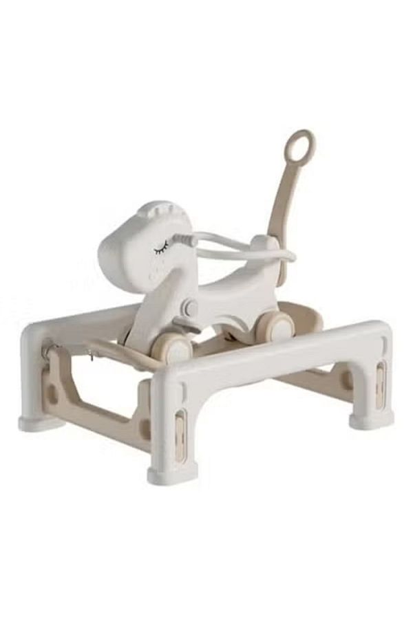FULLJOY-Rocking Horse with Backrest for Toddlers with Detachable Balance Board and Footrest 3 in 1 1
