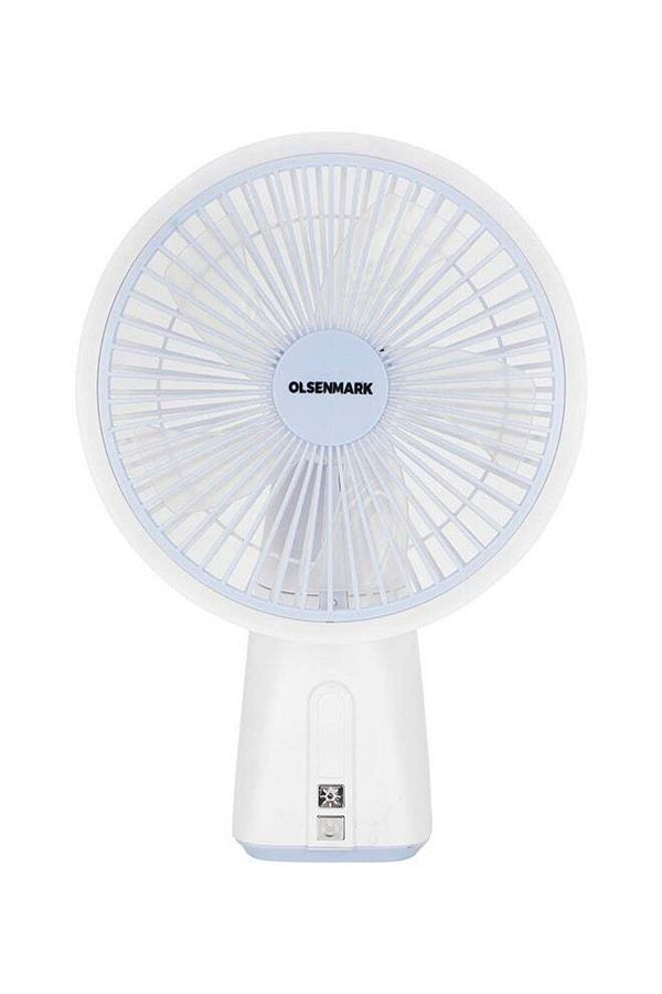 Olsenmark-7” Rechargeable Table Fan with LED Light & 4 Speeds – 3–7 Hour Runtime 1