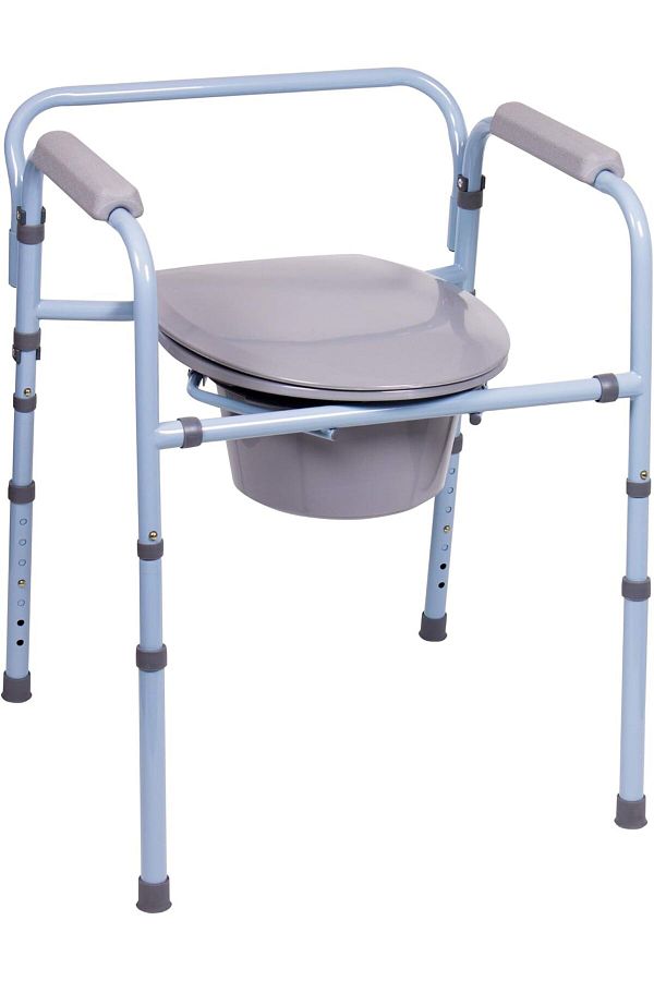 CAREX-3-in-1 Folding Bedside Commode and Raised Toilet Seat, Bedside Commodes for Seniors 1