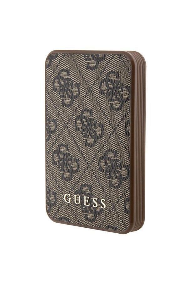 Guess-Guess external battery, 5000mAh, 15W, 1xUSB, 1xUSB-C, 1xMicroUSB, Battery indicator (Brown) 1