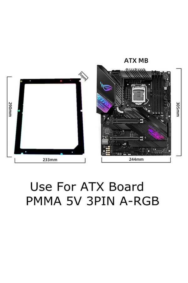 Flying Elephant-Atx Computer Motherboard Backlight Rgb Backplate Frame Symphony 5v Argb Sync For Atx Matx Itx Mobo G 1