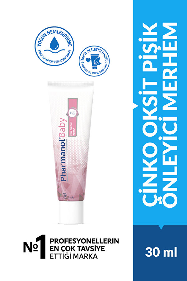 PHARMANOL Doğal Bebek Pişik Önleyici Ve Rahatlatıcı Nemlendirici - Hassas Cilt - Pişik Merhemi 30 ml