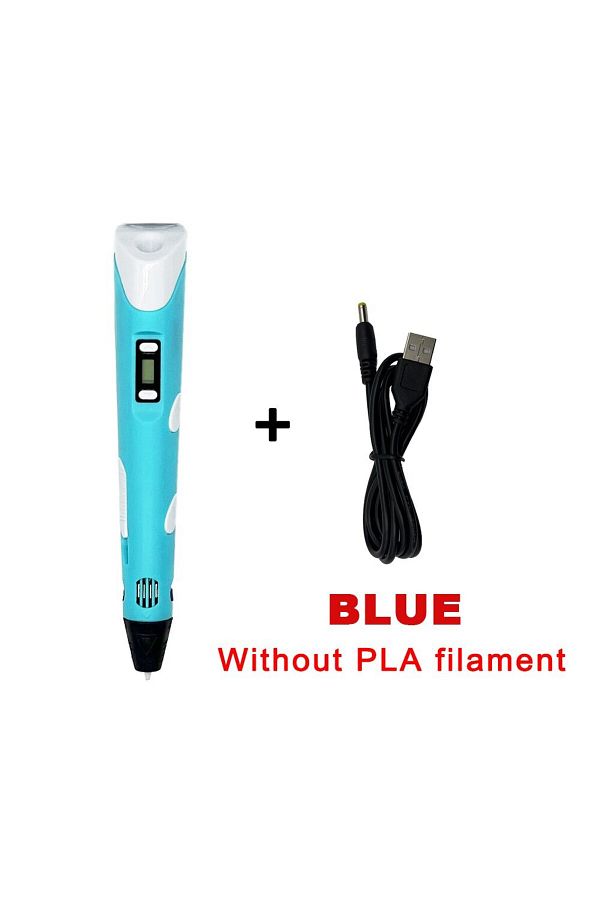 Choice-Blue 3d Printing Pen Diy Three-dimensional Painting Children Toys Fun Camouflage With Lcd Screen Com 1