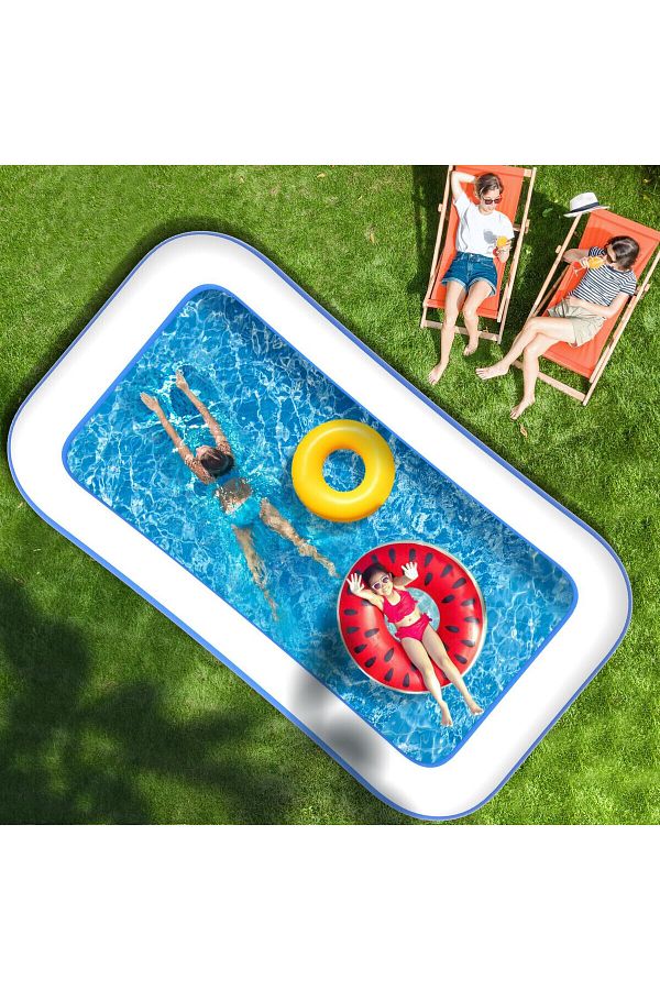 Pitikot-Pitikot® inflatable pool, rectangular, 3 layers, 180x130x56 cm, with soft floor 1