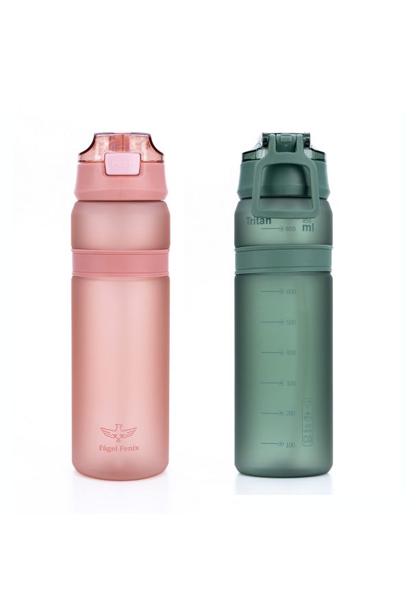 Fagel Fenix-Prasinous Matta 850 ml & Balas Ruby Matte 850 ml 2in1 Tritan Flask Set 1