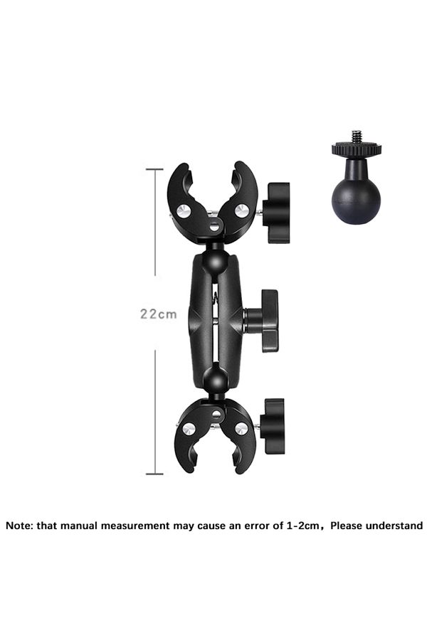Choice-22cm and adapter HONGDAK for Insta360 One X2 X3 Motorcycle Bicycle Double Clip Bracket for GoPro 11 1
