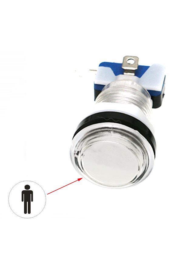 Choice-1P white 5V 12V Light Push Button 33mm Led Illuminated Clear Plastic For Coin Arcade Joystick Game Z 1