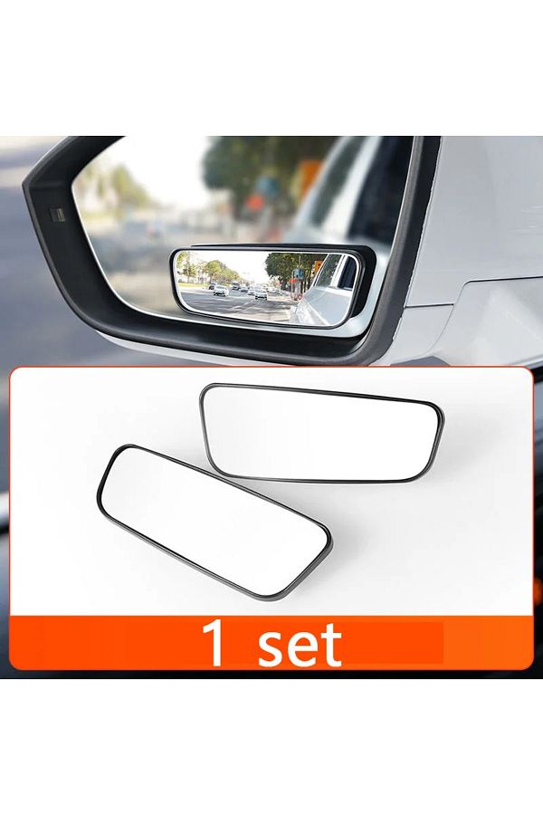 Choice-1 set 2Pcs 360 Degree Adjustable Blind Spot Mirror Car Auxiliary Rearview Convex Mirror Round Frame 1