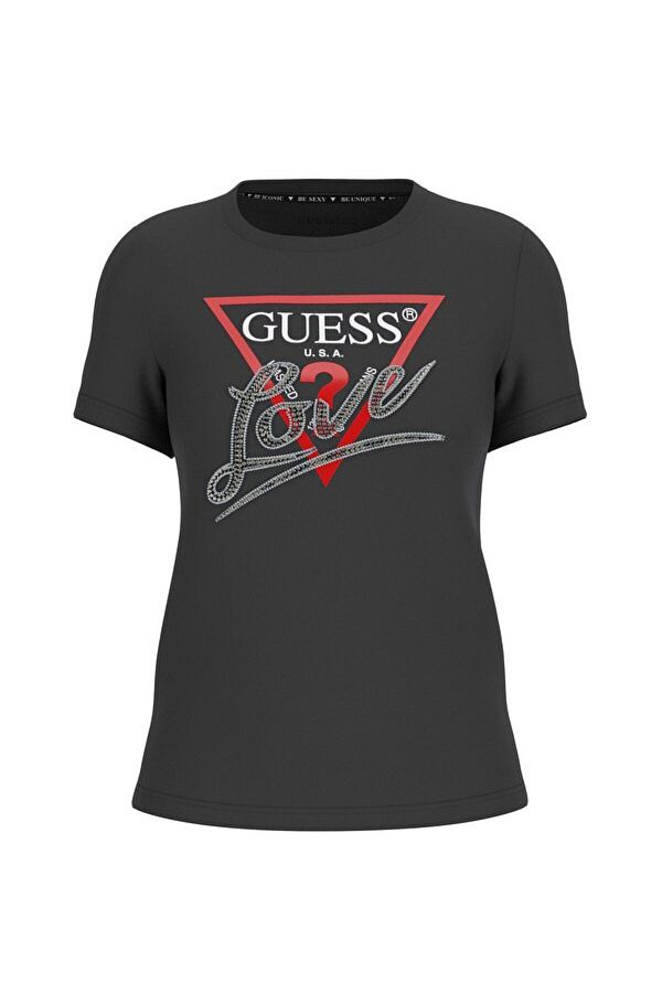 Guess-Dámske tričko Ss Cn Triangle Regular Fit 1