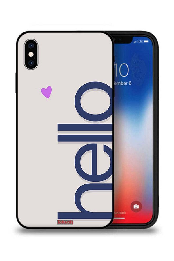 Tolwak-Apple iPhone XS Max Protective Case Hello 1