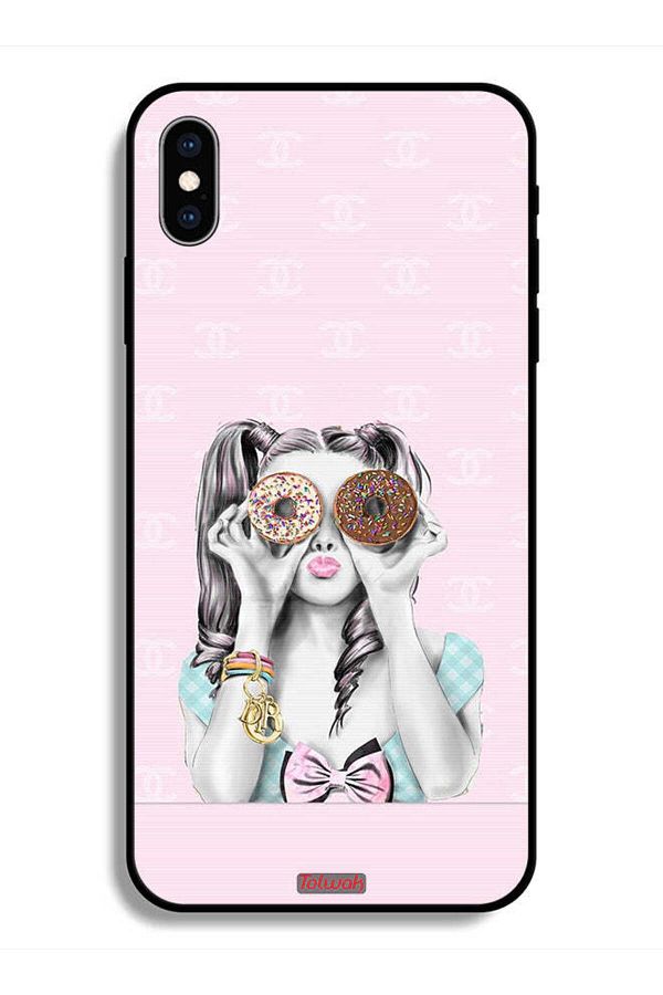 Tolwak-Protective Case For Apple iPhone X Hoiding Two Donuts 1