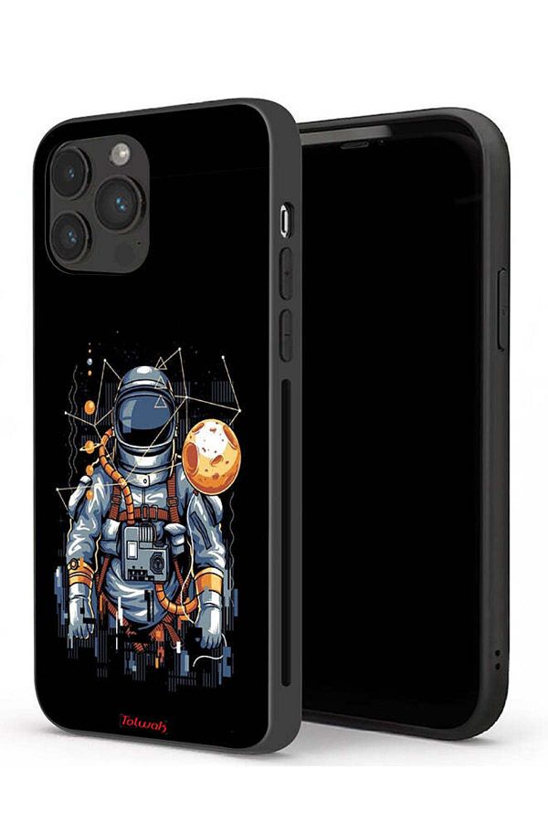Tolwak-Apple iPhone 13 Pro Protective Case Astronaut Abstract Art 1