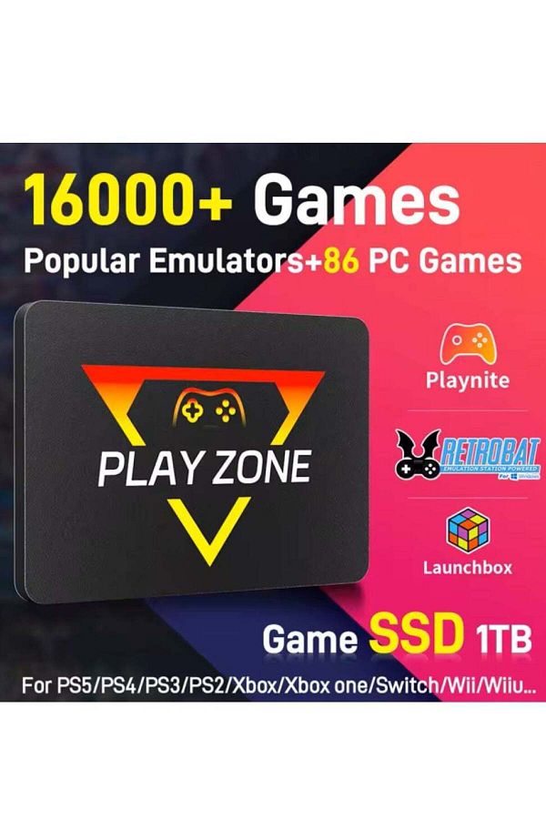 playzone-Gaming Console - 1TB Capacity for PlayStation & Xbox Games (PC Compatible) with Controller 1