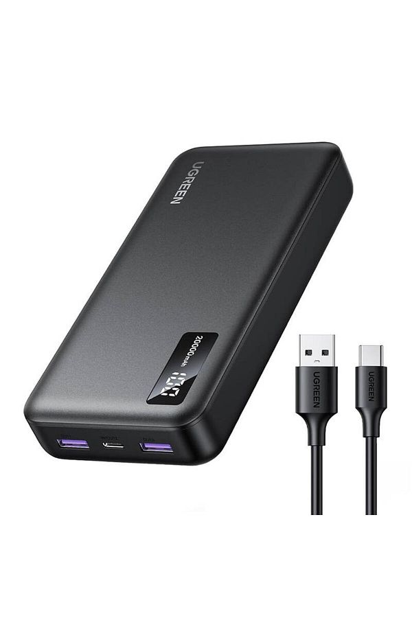 Ugreen-Baterie externă 20.000 mAh, 22,5 w, USB-C, USB-A, PD 3.0, afișaj digital, USB-C la USB-A 1