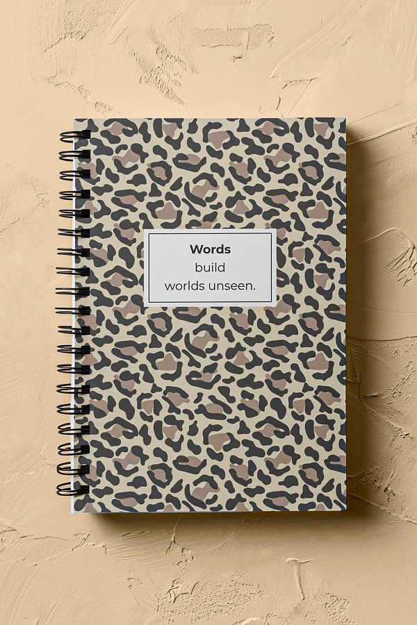 Notisyon-Unlined Notepad, Notebook, School Notebook, Leopard Notebook, Leopard Cover, Spiral, A5, 120 Pages 1