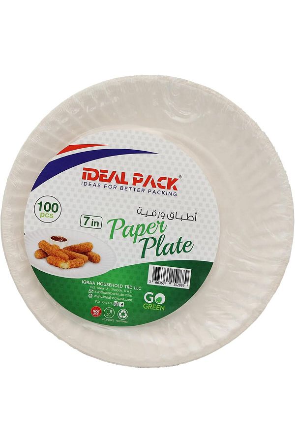 Ideal Pack-Paper Plates | Disposable & Sturdy Plates for Parties, Events, Picnics & Daily Use | Grea 1