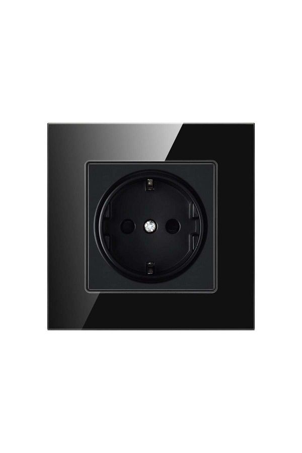 TECHSTAR-® Crystal Ts1 Socket, Tempered Glass, Single, Onyx Black Color, 16a 1