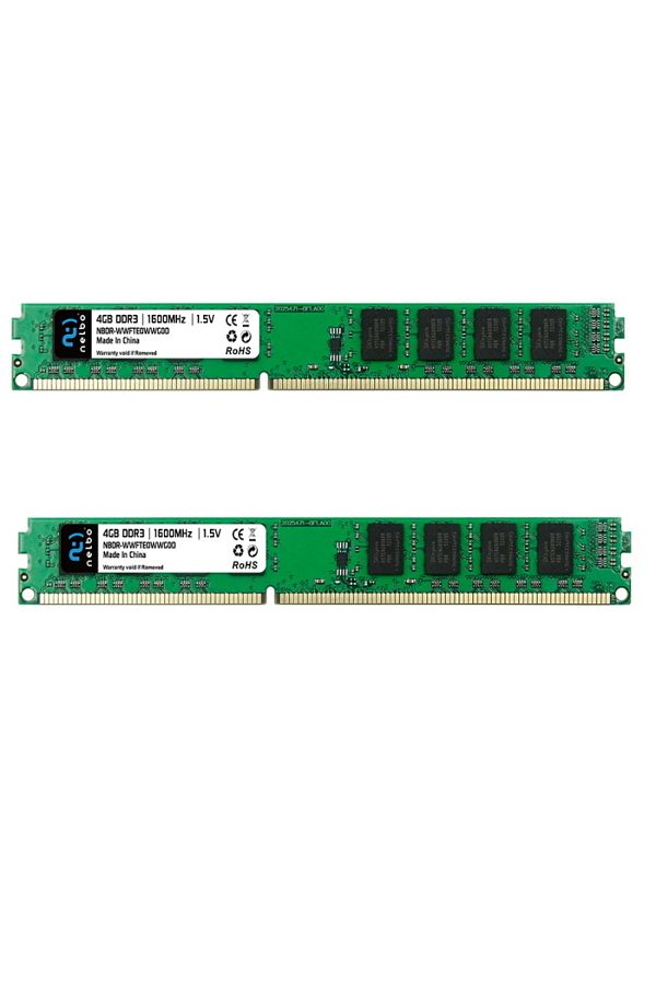 nelbo-RAM memory 8 GB ( 2x4 GB ) ddr3, 1600 Mhz, Nelbo, dual channel, for computer 1
