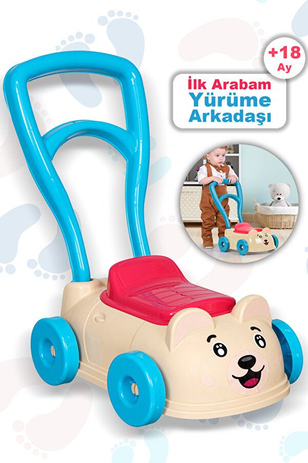 Meleni Toys İlk Arabam Yürüme Arkadaşı - Bebek Çocuk İlk Adım Arabası Yürüme Yardımcısı